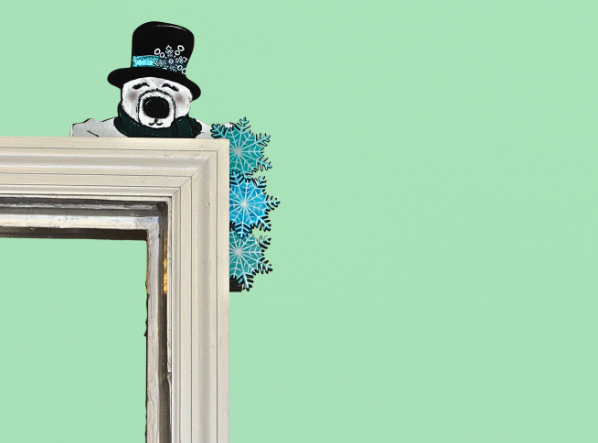 Polar Bear Shaped Sublimated Corner Sitter