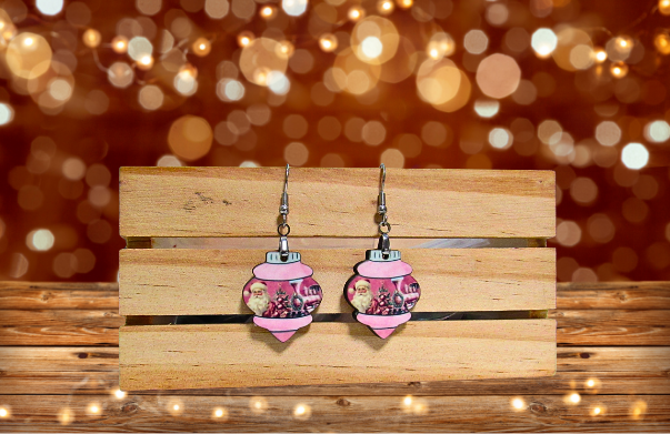 MDF-Vintage Bulb Shaped Sublimated Earrings 1 inch