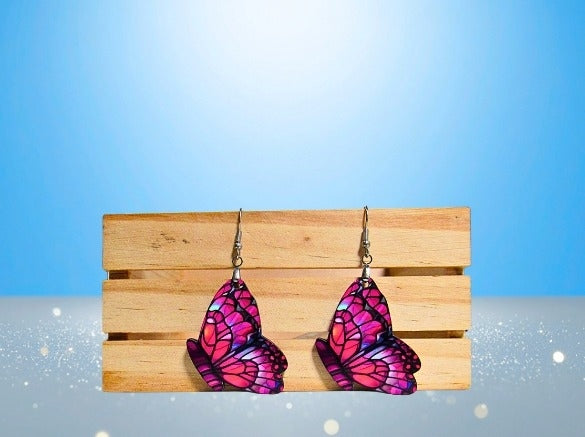 Butterfly Shaped Sublimated Earrings