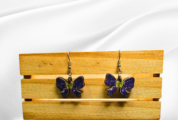 MDF-Bow Shaped Sublimated Earrings 1 inch