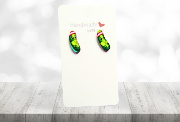 MDF-Pickle Shaped Sublimated Stud Earrings