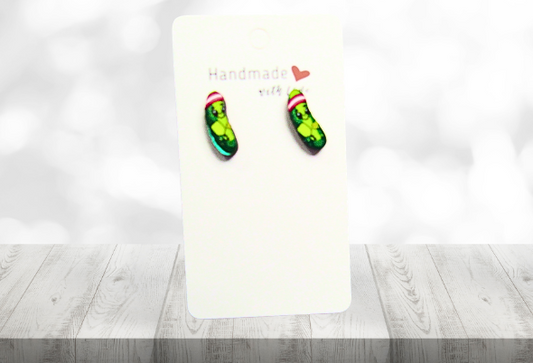 MDF-Pickle Shaped Sublimated Stud Earrings