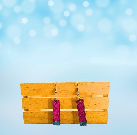 MDF Bar Shaped Sublimated Earrings 1.5 inch