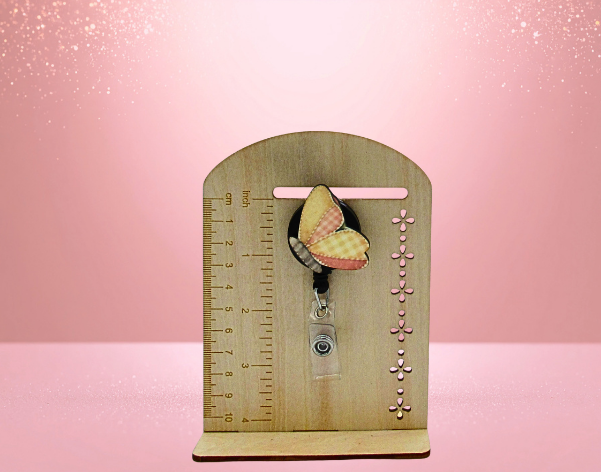 MDF-Butterfly Shaped Sublimated Badge Reel Patchwork