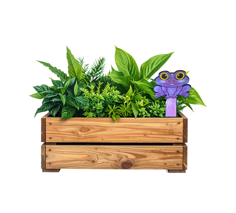 Acrylic- Frog Shaped Sublimated Garden Stake