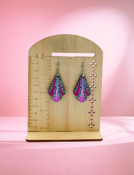 MDF-Fan Shaped Sublimated Earrings 1.5 inch