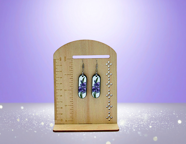 MDF-Oval Bar Shaped Sublimated Earrings 1.5 inch