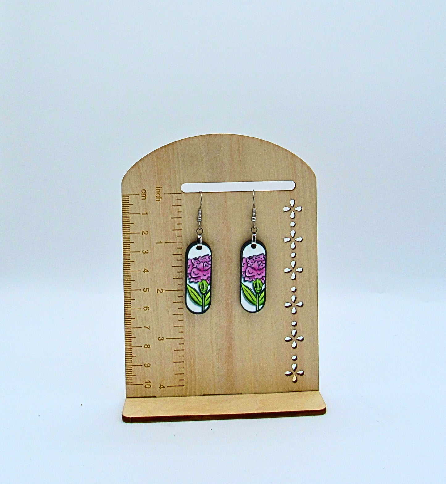 MDF-Oval Bar Shaped Sublimated Earrings 1.5 inch