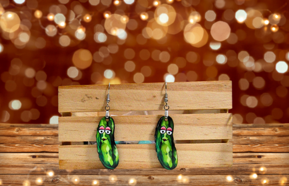 MDF-Pickle Shaped Sublimated Earrings 1.5 inch