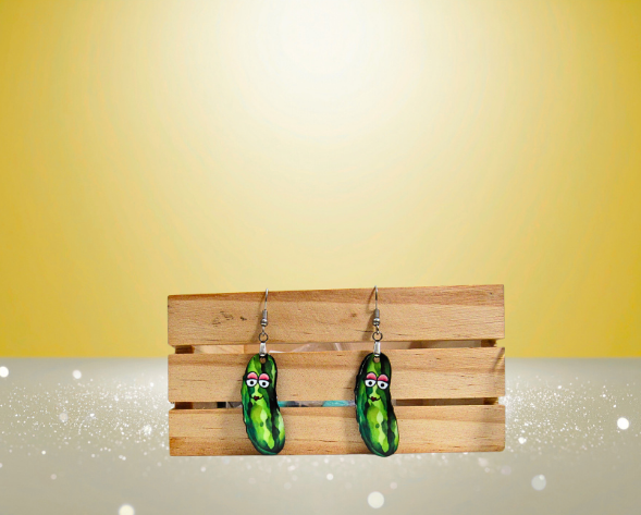 MDF-Pickle Shaped Sublimated Earrings 1.5 inch