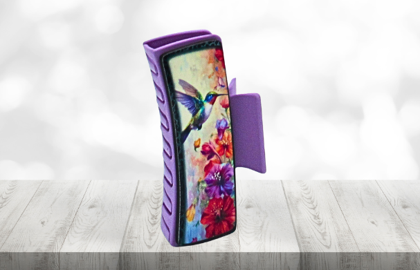 MDF-Large Sublimated Hair Claw Clip (Hummingbird)