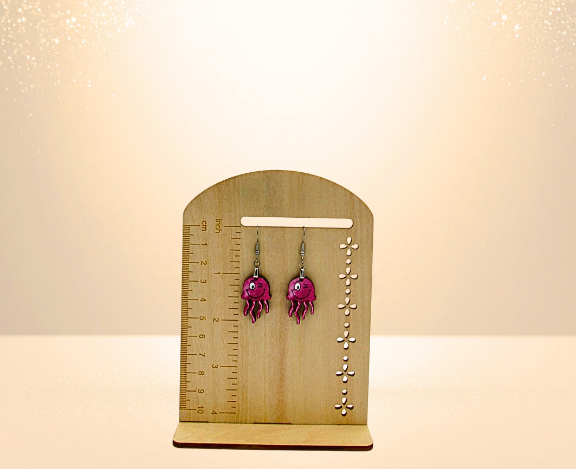 MDF-Jellyfish shaped Sublimated Earrings 1 inch (Faces)