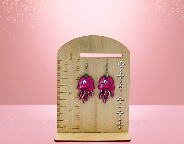 MDF-Jellyfish shaped Sublimated Earrings 1.5 inch (Faces)