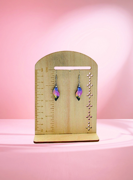 MDF-New Swirl Shaped Sublimated Earrings 1 inch