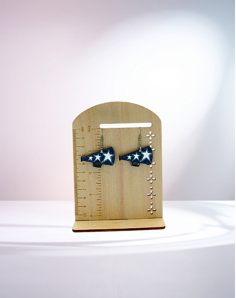 MDF-Megaphone Shaped Sublimated Earrings 1.5 inch