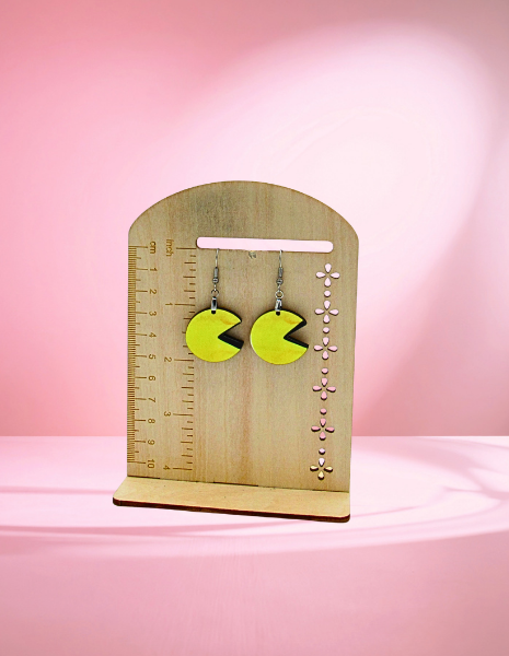 MDF-Lilypad Shaped Sublimated Earrings 1 inch