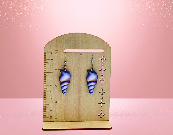 MDF- Tulip Shell Shaped Sublimated Earrings 1.5 inch