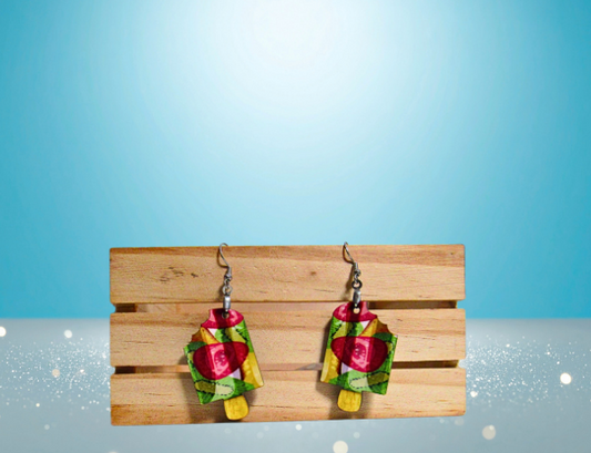 MDF-Popsicle  Shaped Sublimated Earrings 1.5 inch