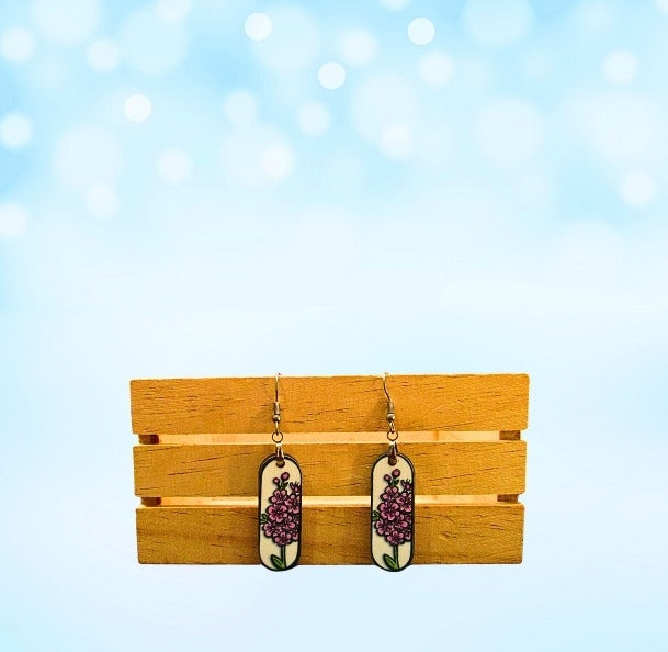 MDF-Oval Bar Shaped Sublimated Earrings 1.5 inch