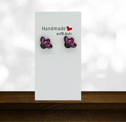 MDF-Open Flower Shaped Sublimated Stud Earrings