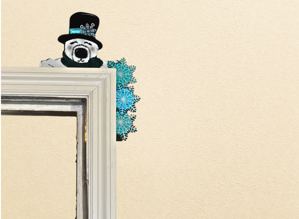 Polar Bear Shaped Sublimated Corner Sitter