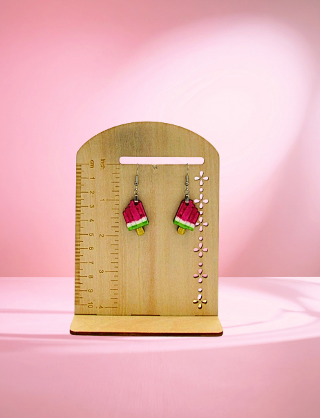 MDF-Popsicle  Shaped Sublimated Earrings 1 inch