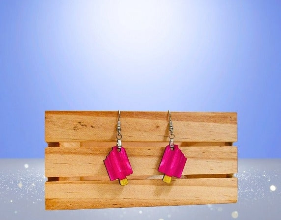 MDF-Popsicle  Shaped Sublimated Earrings 1 inch