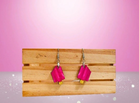 MDF-Popsicle  Shaped Sublimated Earrings 1 inch