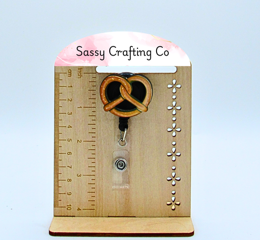 MDF- Pretzel Shaped Sublimated Badge Reel