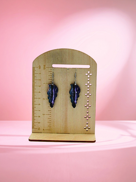 MDF-Tulip Shell Shaped Sublimated Earrings 1.5 inch