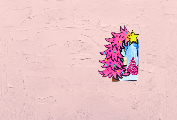 Whimsical Tree Shaped Sublimated MDF Light Switch Plate