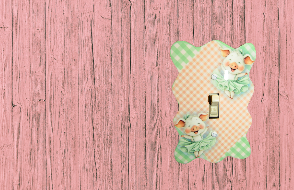 MDF-Wavy Edge Shaped Sublimated  Switch Plate Cover