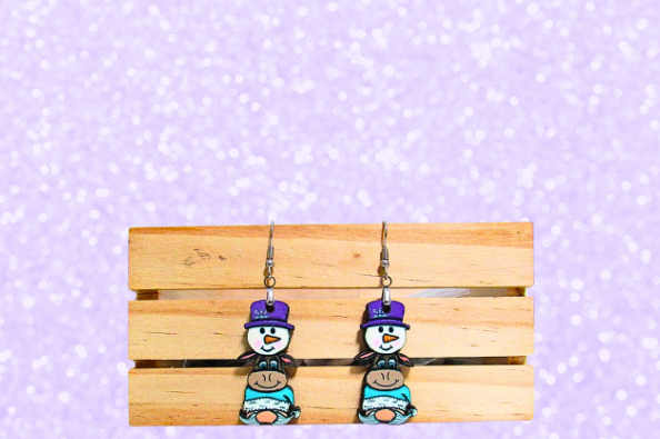 MDF- Christmas Trio Shaped Sublimated Earrings 1.5 inch