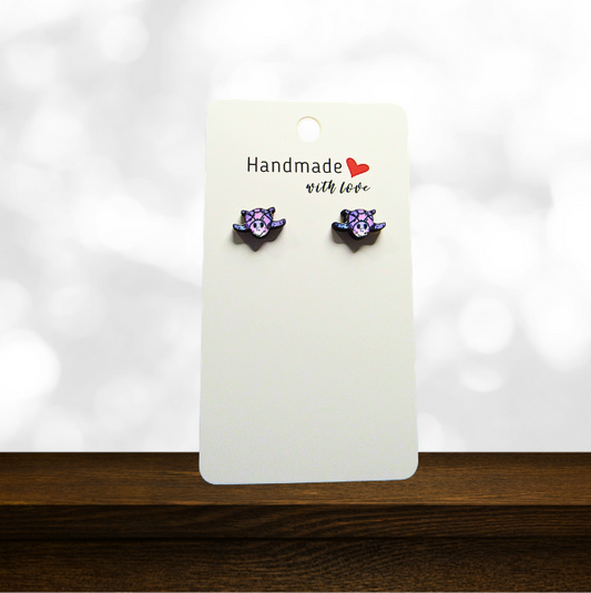 MDF- Sea Turtle Shaped Sublimated Stud Earrings