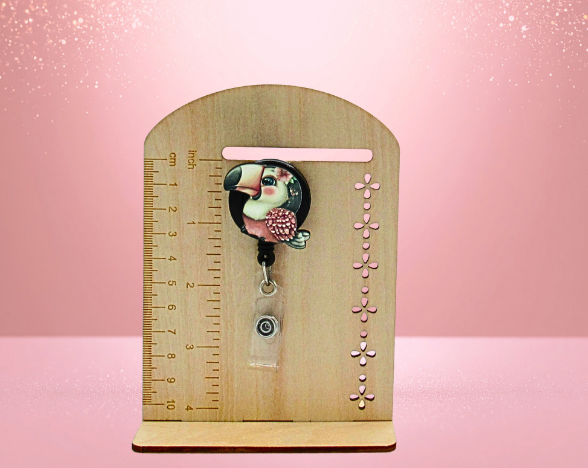 MDF- Toucan Shaped Sublimated Badge Reel
