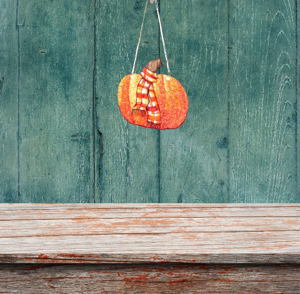 Pumpkin Shaped Sublimated Door Hanger