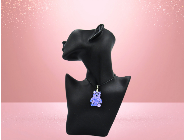 MDF-Teddy Bear Shaped Childs Sublimated Necklace