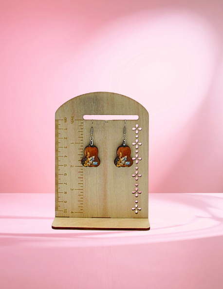 MDF-Lumpy Pumpkin Shaped Sublimated Earrings 1 inch