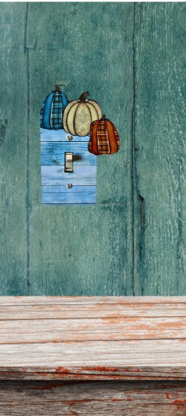 Pumpkin Themed Shaped Sublimated Light Switch Plate