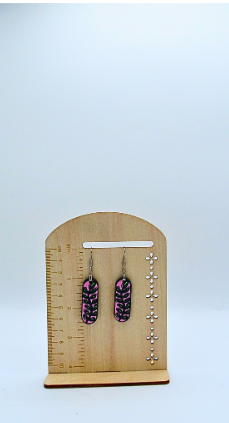MDF-Oval Bar Shaped Sublimated Earrings 1.5 inch