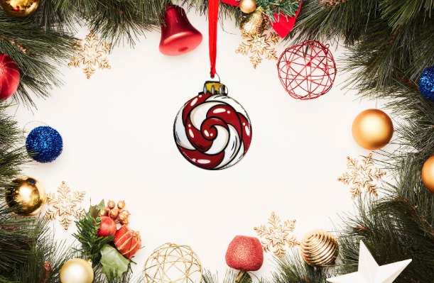Round Christmas Bulb Shaped Sublimated Ornament