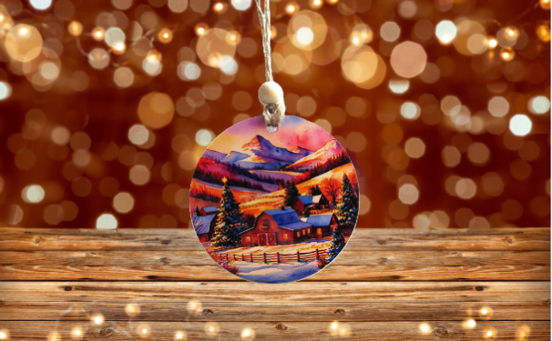 Round Shaped Sublimated Ornament