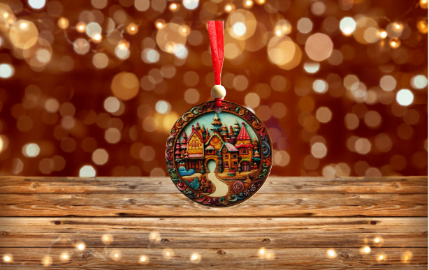 Round Shaped Sublimated Ornament