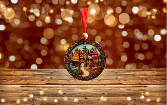Round Shaped Sublimated Ornament