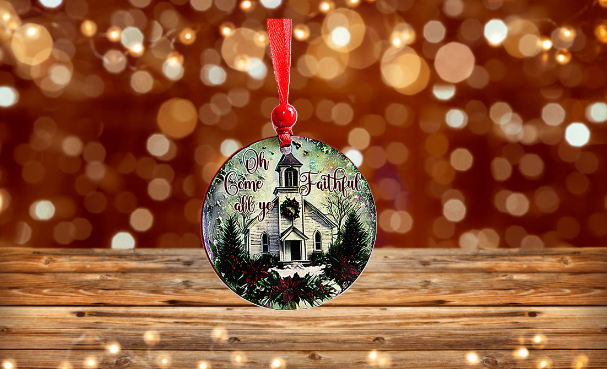 Round Shaped Sublimated Ornament