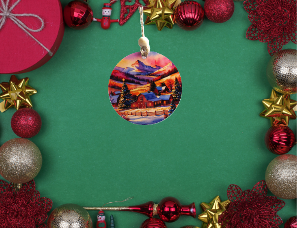 Round Shaped Sublimated Ornament