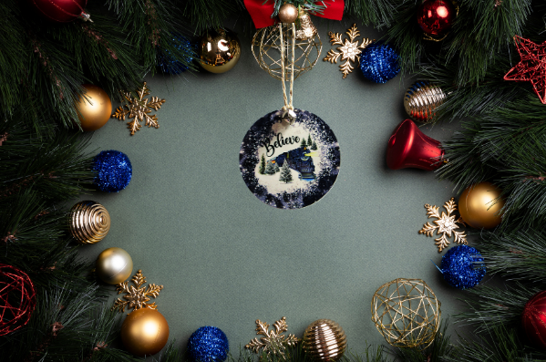 Round Shaped Sublimated Ornament