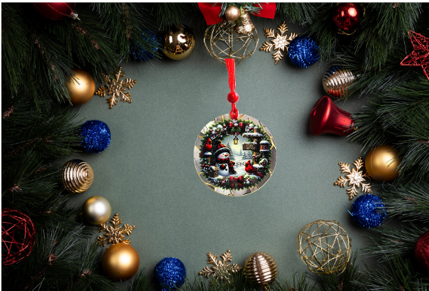 Round Shaped Sublimated Ornament