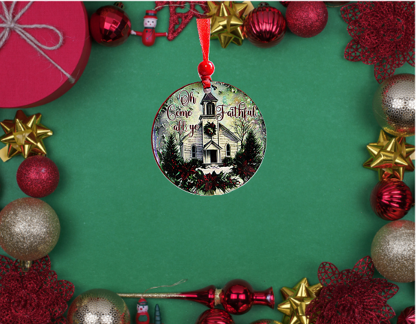 Round Shaped Sublimated Ornament