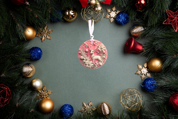 Round Shaped Sublimated Ornament